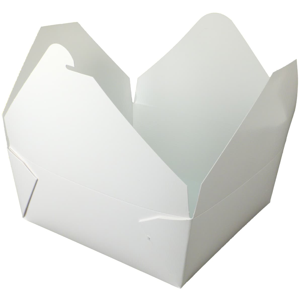Bio-Pak® Take-Out Box Fold-Top 9.375X9.375X3.5 IN Paper White Square 120/Case