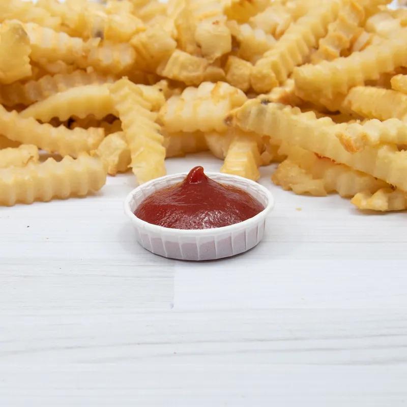 Solo® Souffle & Portion Cup 1 OZ Treated Paper White Round 250 Count/Pack 20 Packs/Case 5000 Count/Case