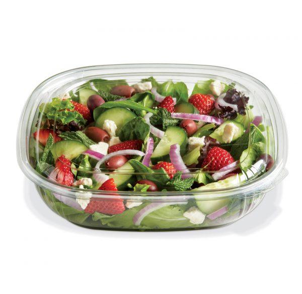 Fresh 'n Clear® Bowl Large (LG) 48 OZ PET Clear Square 150/Case