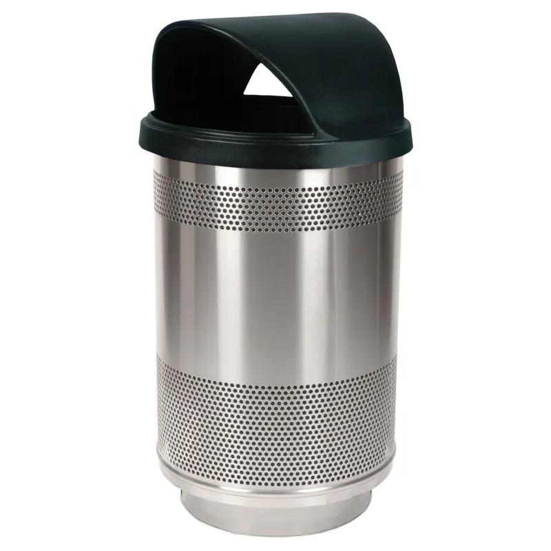 Trash Can 49X23.5 IN 55 GAL Stainless Steel Outdoor Hood Top Standard 1/Each