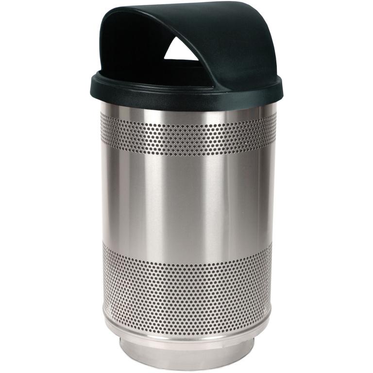 Trash Can 49X23.5 IN 55 GAL Stainless Steel Outdoor Hood Top Standard 1/Each