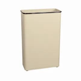 Trash Can 11X20.75X30 IN 24 GAL Almond Rectangle Steel 1/Each