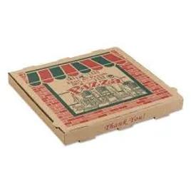 Pizza Box 10 IN Corrugated Cardboard Kraft Stock Print 50/Bundle
