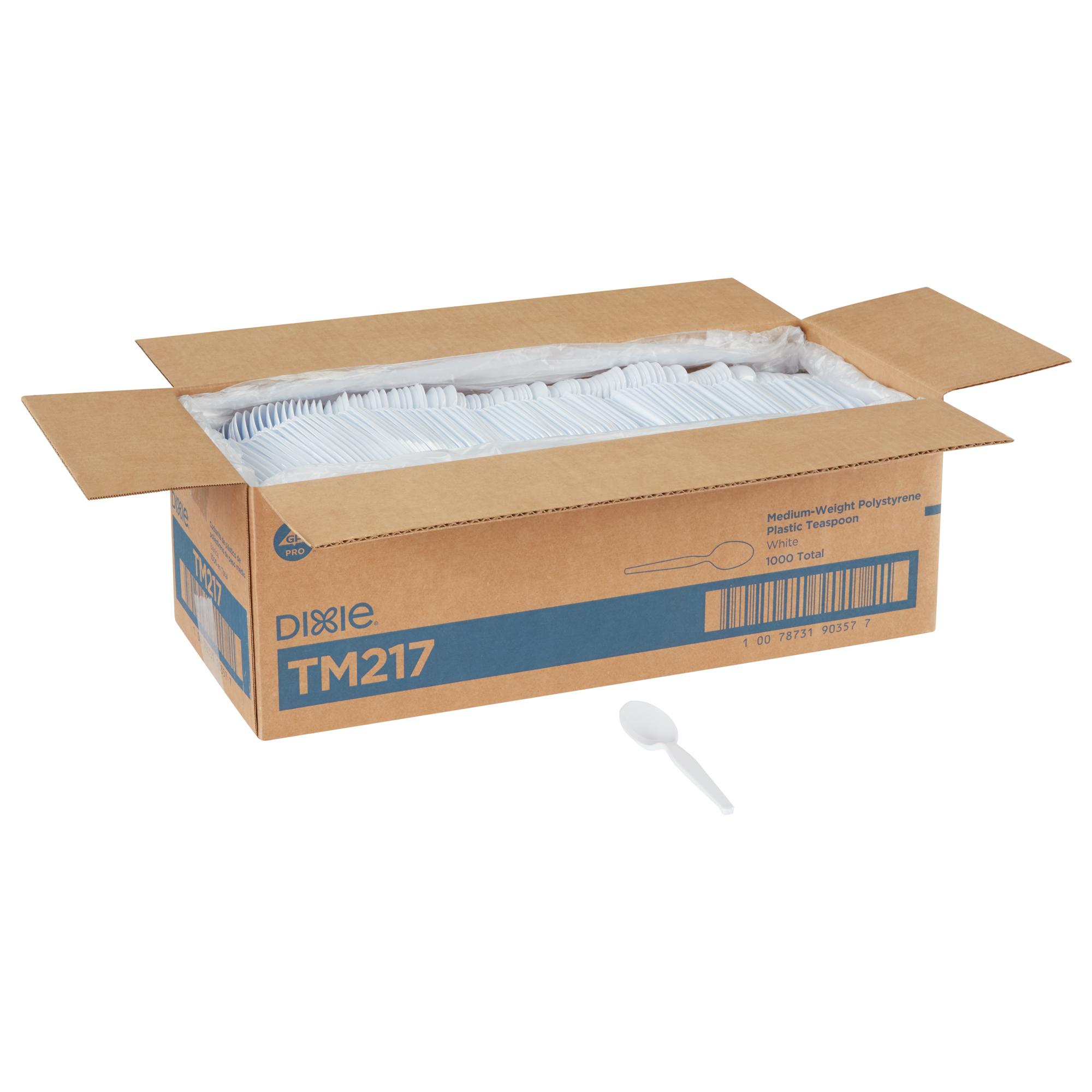 Dixie® Teaspoon PS White Medium Weight 1000/Case