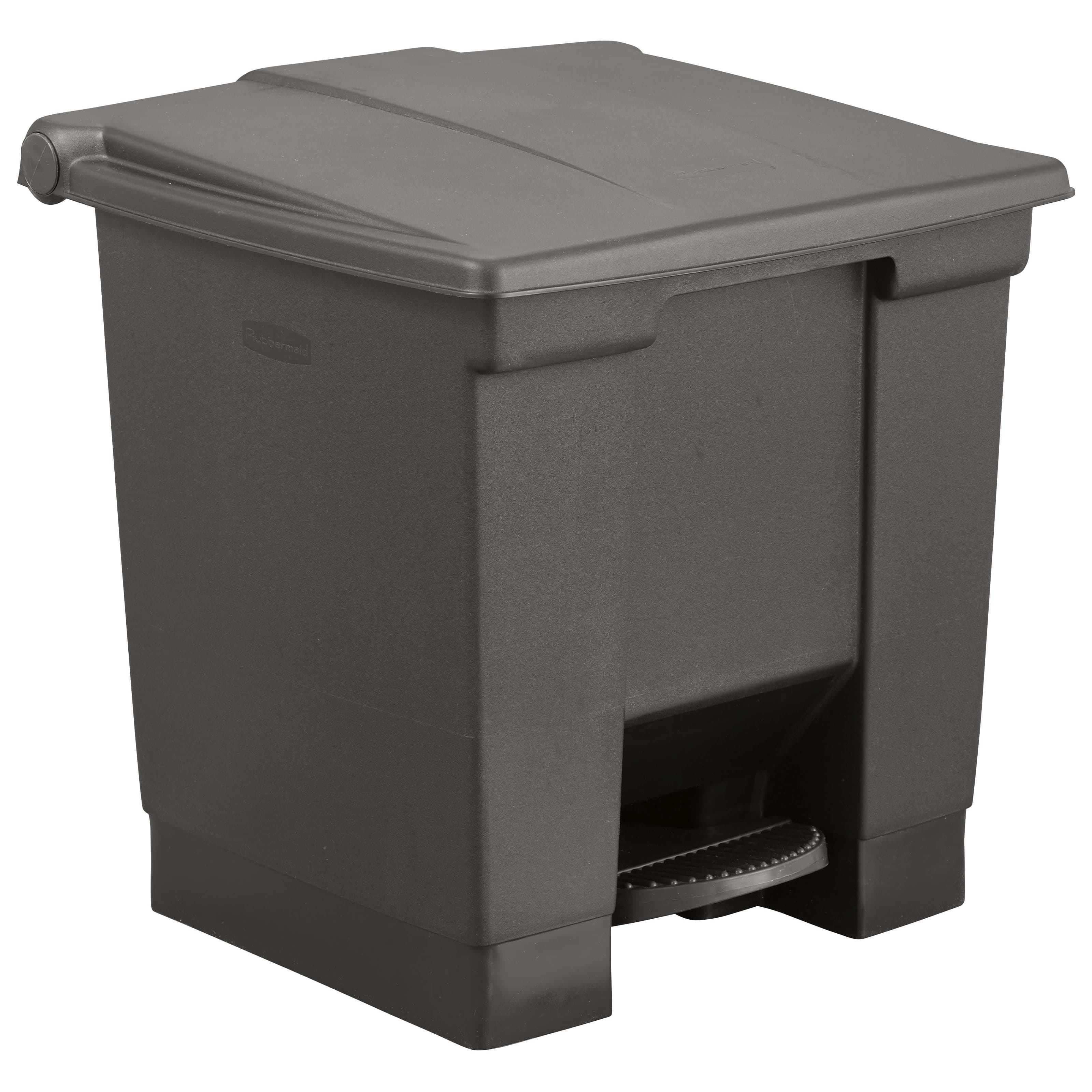 Legacy Trash Can 16.25X15.75X17.13 IN 8 GAL Black Plastic Step-On 1/Each