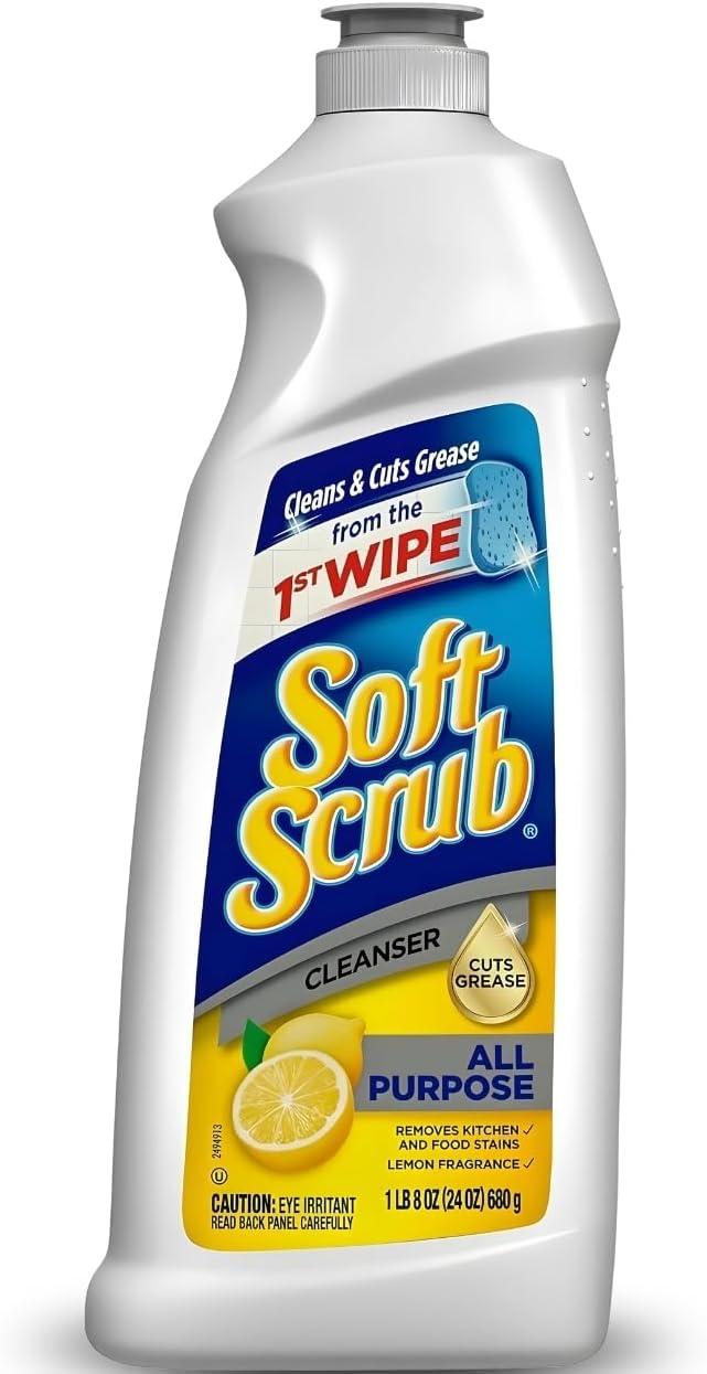 Soft Scrub® Lemon All Purpose Cleaner Cleanser 24 OZ 8/Carton