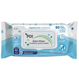PDI Baby Wipe Unscented Hypoallergenic 80 Count/Pack 12 Packs/Case