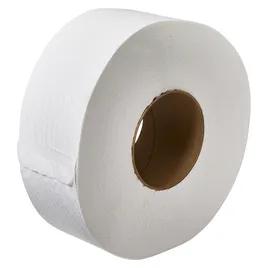 Ultra Toilet Paper & Tissue Roll 9 IN 2PLY White Jumbo (JRT) Large 3.6IN Core Diameter 12 Rolls/Case