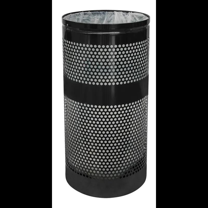 Landscape Series Trash Can 34 GAL Plastic Perforated Outdoor 1/Each