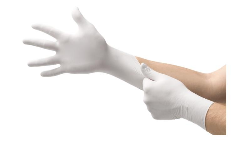 MICROFLEX® Medical Gloves Large (LG) 9.6 IN Soft White 4.7MIL Nitrile With Hydrasoft™ Coating100 Count/Box 10 Box/Case