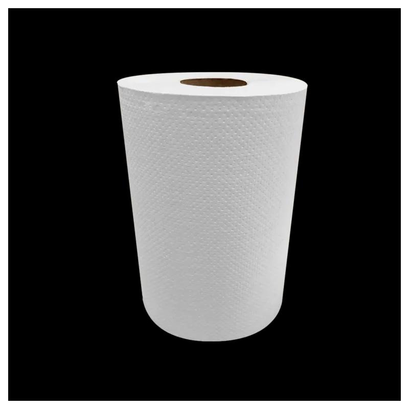 Roll Paper Towel 8IN X600FT White Embossed Standard Roll 2IN Core Diameter 12 Rolls/Case