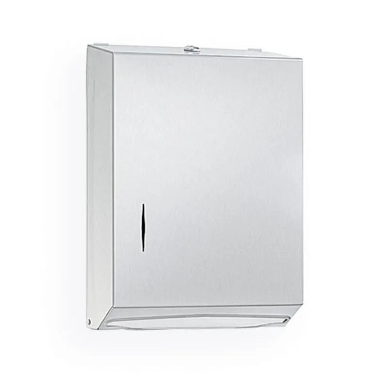 Paper Towel Dispenser Stainless Steel Surface Mount Satin With Tumbler Lock 1/Each