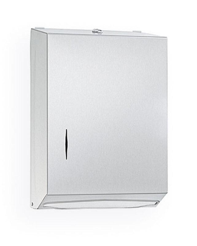 Paper Towel Dispenser Stainless Steel Surface Mount Satin With Tumbler Lock 1/Each