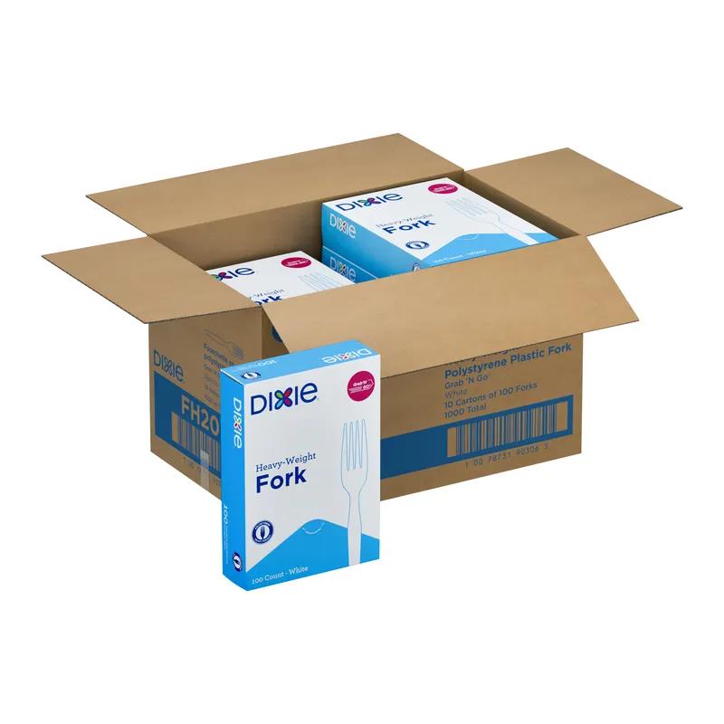 Dixie® Grab-N-Go® Fork PS White Heavyweight 1000/Case