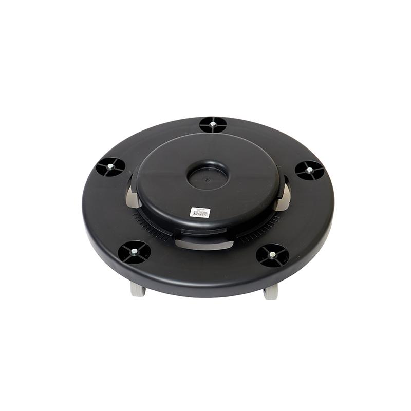 Dolly For Trash Can 18.25X18.25X30.25 IN Black HDPE 5IN Wheels 1/Each