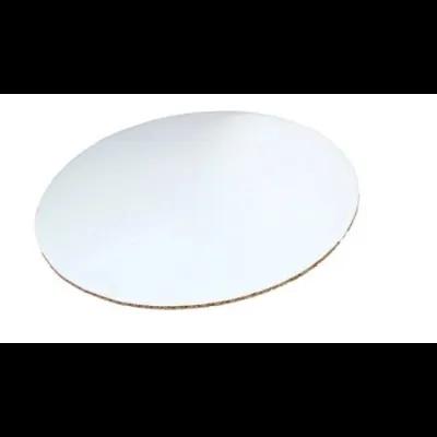 Cake Board 9 IN Corrugated Paperboard White Round Grease Resistant 250/Case