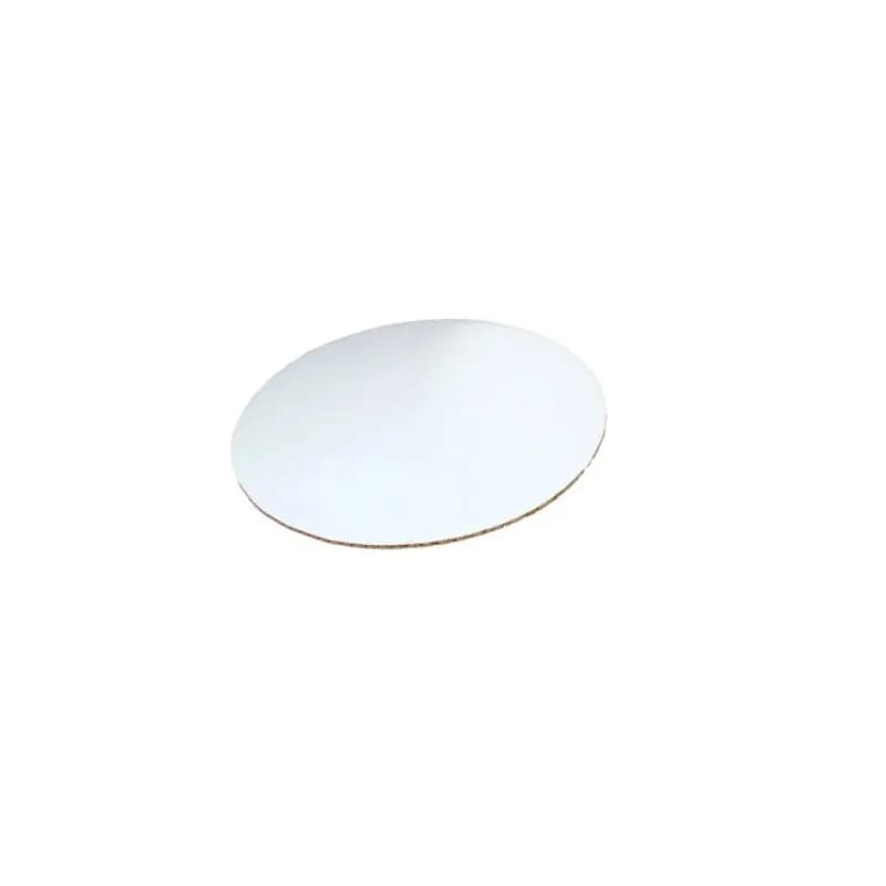 Cake Board 9 IN Corrugated Paperboard White Round Grease Resistant 250/Case