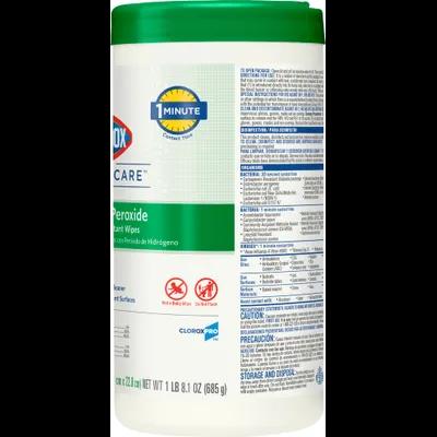 Clorox Healthcare® Hydrogen Peroxide Unscented One-Step Disinfectant Multi Surface Wipe 95 Count/Pack 6 Packs/Case