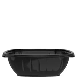 Dart® PresentaBowls Pro® Bowl 48 OZ PP Black Square 63 Count/Pack 4 Packs/Case 252 Count/Case