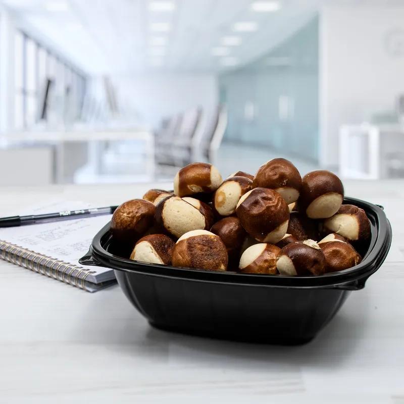 Dart® PresentaBowls Pro® Bowl 48 OZ PP Black Square 63 Count/Pack 4 Packs/Case 252 Count/Case