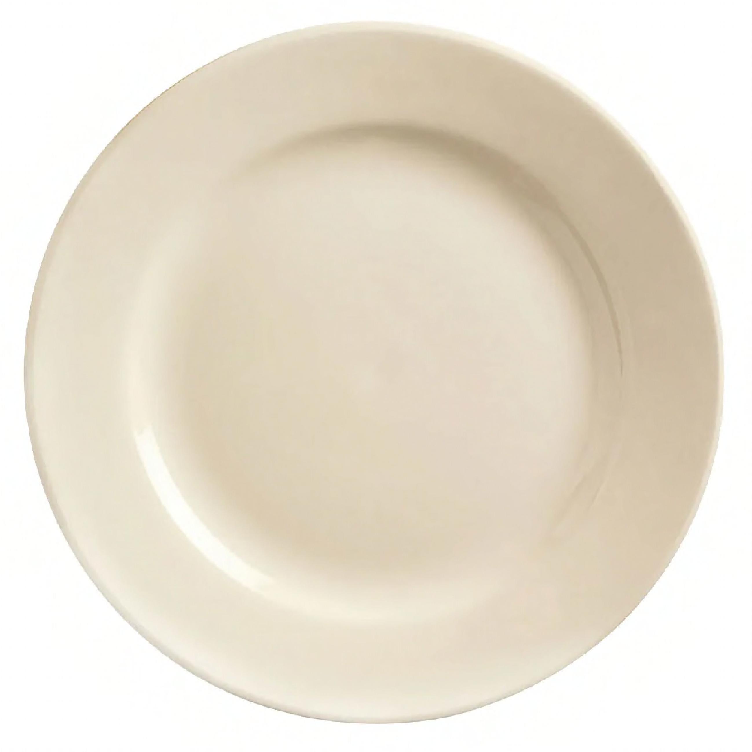Ultima Princess Plate 12 IN Stoneware Creamy White Medium Rolled Edge 12/Case