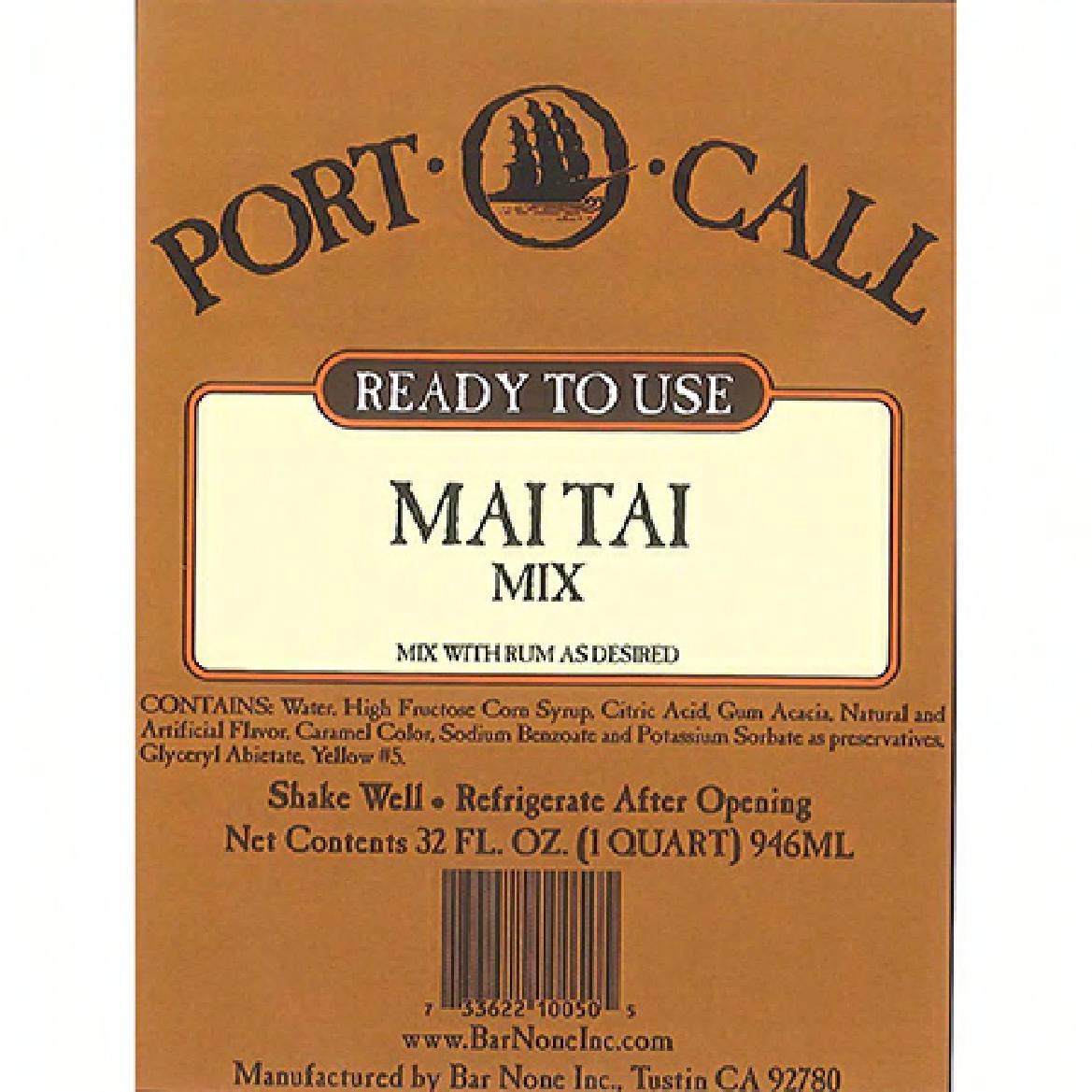 Port O Call Mai Tai Mix Syrup 32 OZ 12/Case