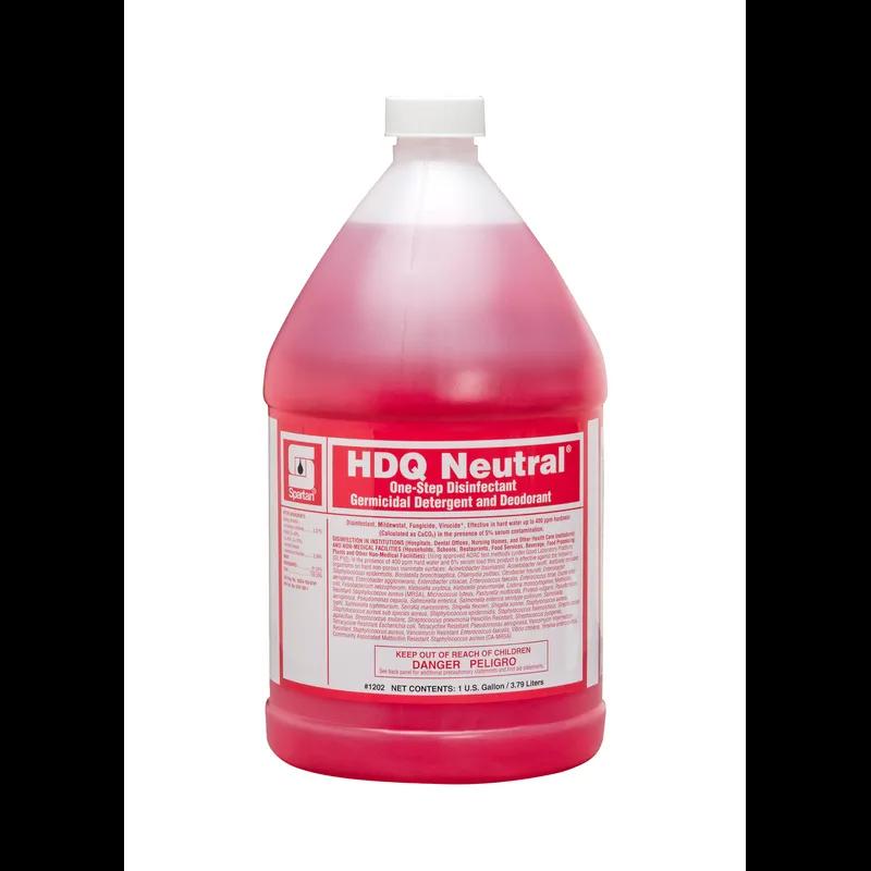 HDQ Neutral® Citrus Scent Disinfectant Cleaner 1 GAL Multi Surface Neutral Concentrate Quat 4/Case
