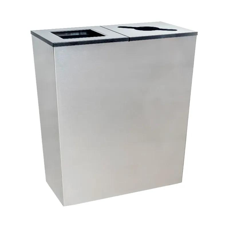 Metro Collection 2-Stream Trash Can 36 GAL Stainless Steel No Decal 1/Each