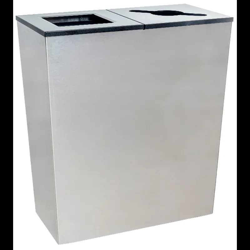 Metro Collection 2-Stream Trash Can 36 GAL Stainless Steel No Decal 1/Each