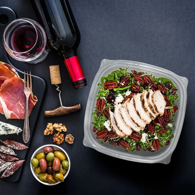 Dart® Bowl 24 OZ PP Clear Square 63 Count/Pack 4 Bags/Case 252 Count/Case