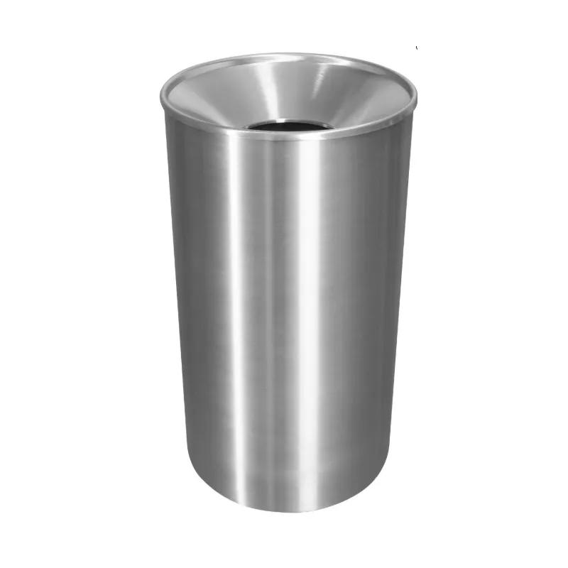 Premier Series Trash Can 33 GAL Round Stainless Steel Indoor Heavy Duty 1/Each