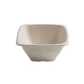 Conserveware Bowl 7 IN Sugarcane Tan Square 75 Count/Pack 4 Packs/Case 300 Count/Case