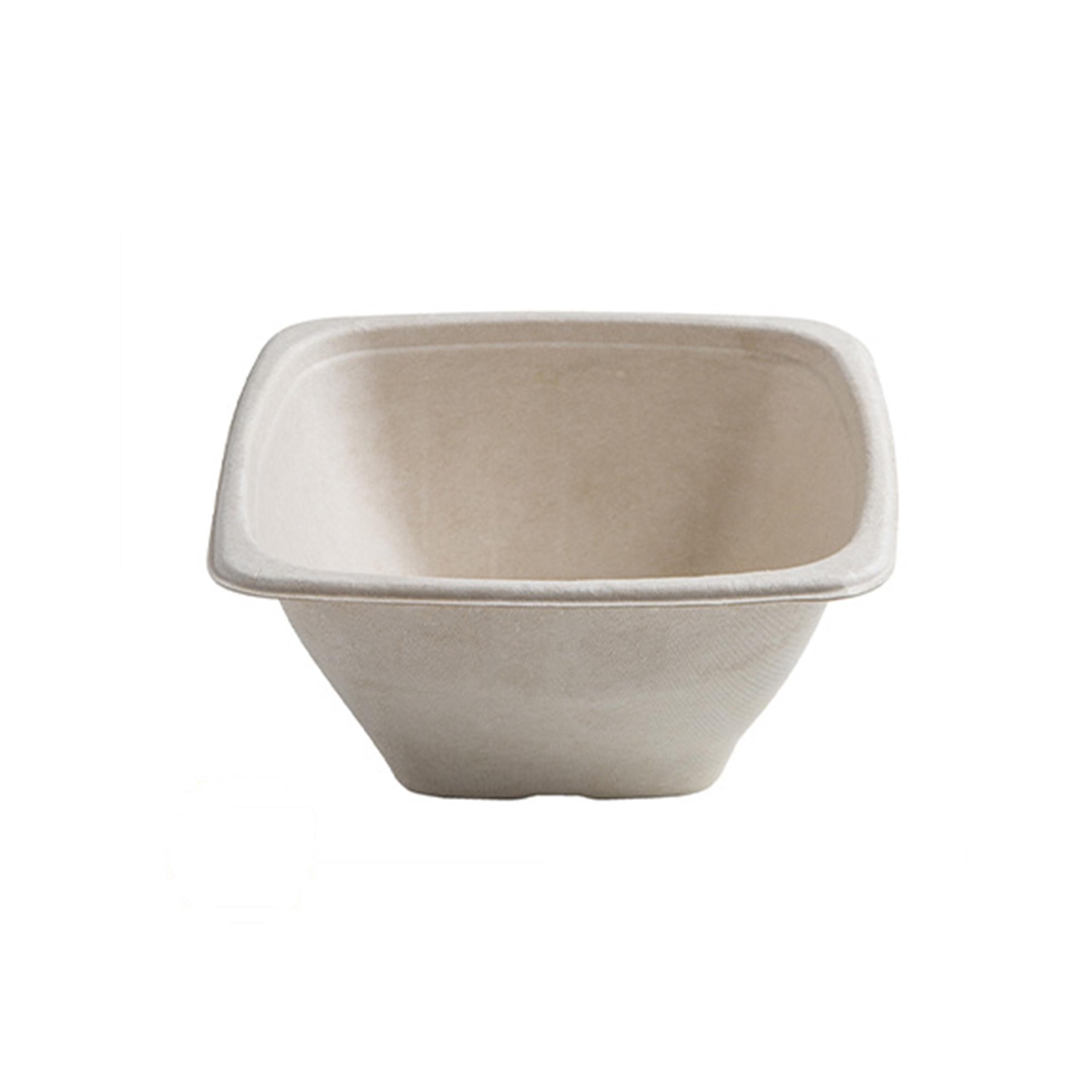Conserveware Bowl 7 IN Sugarcane Tan Square 75 Count/Pack 4 Packs/Case 300 Count/Case