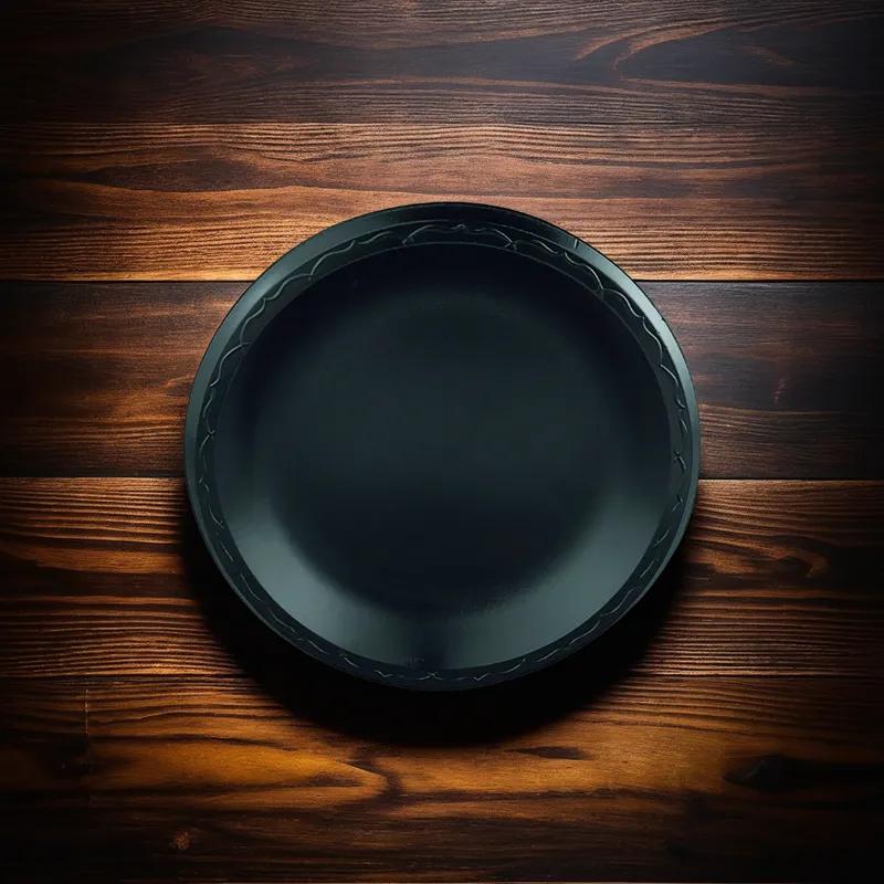 Plate 9 IN Polystyrene Foam Black Laminated 500/Case