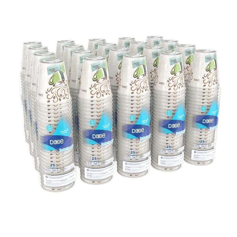 Dixie® Perfect Touch Hot Cup Insulated 10 OZ Double Wall Poly-Coated Paper Multicolor Coffee Haze 500/Case