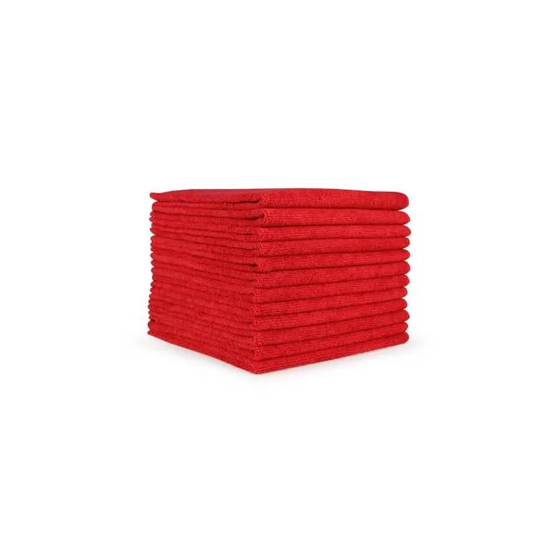 HOSPECO® Cleaning Cloth 16X16 IN Microfiber Red Square 35 Gram Non-Abrasive 15/Case