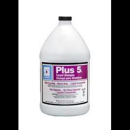 Plus-5® Banana Carpet Shampoo & Bonnet 1 GAL Alkaline Liquid Concentrate Drying Agents Anti-Static Dry Foam 4/Case