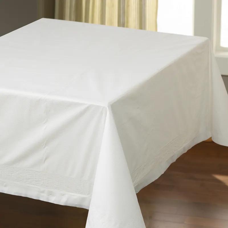 Table Cover 72X72 IN Paper Poly Blend White 25/Case