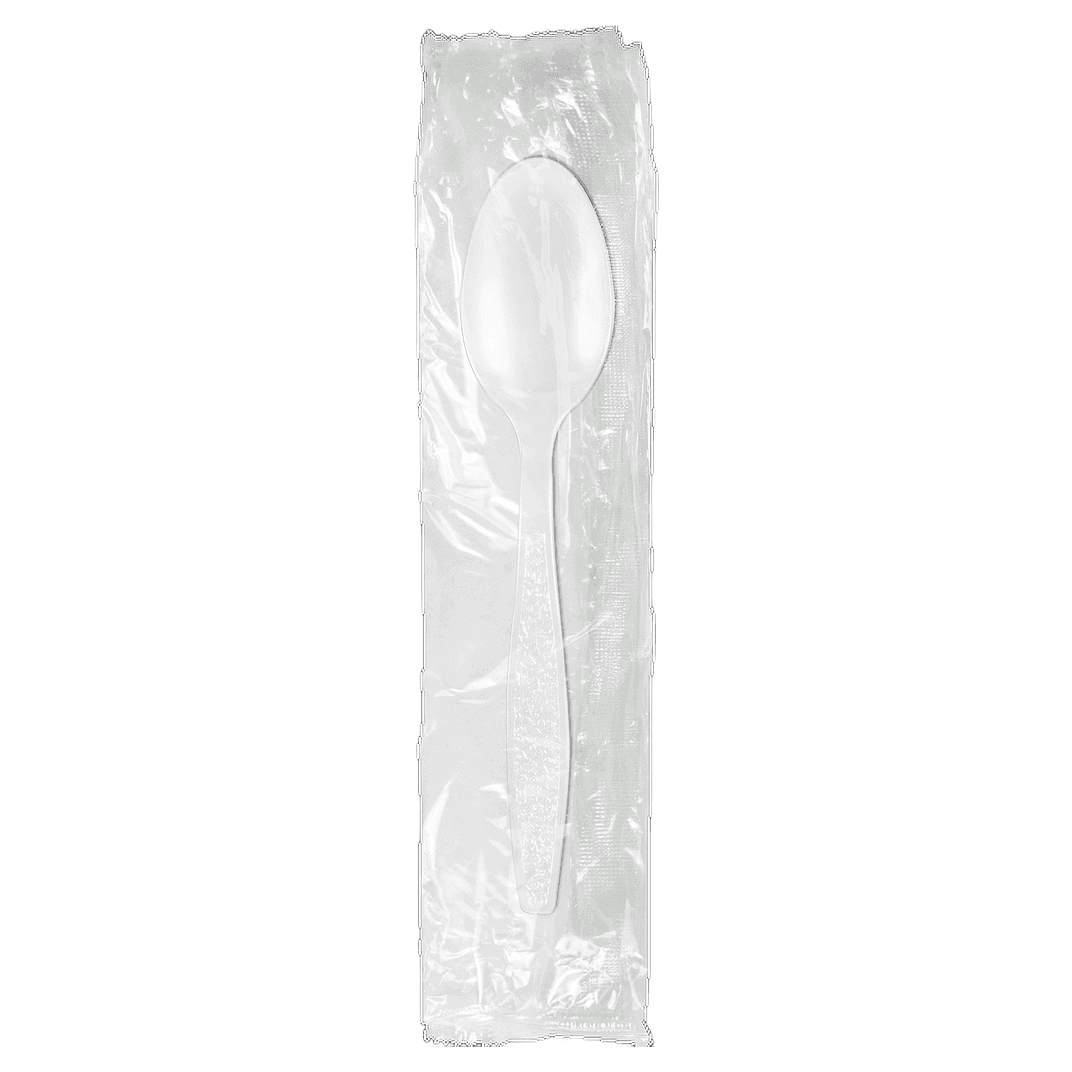 Teaspoon PS White Extra Heavy Duty Individually Wrapped 1000/Case