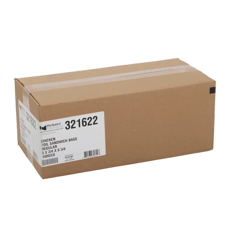Chicken Bag 6X0.75X6.75 IN Foil-Lined Paper Gusset 1000/Case