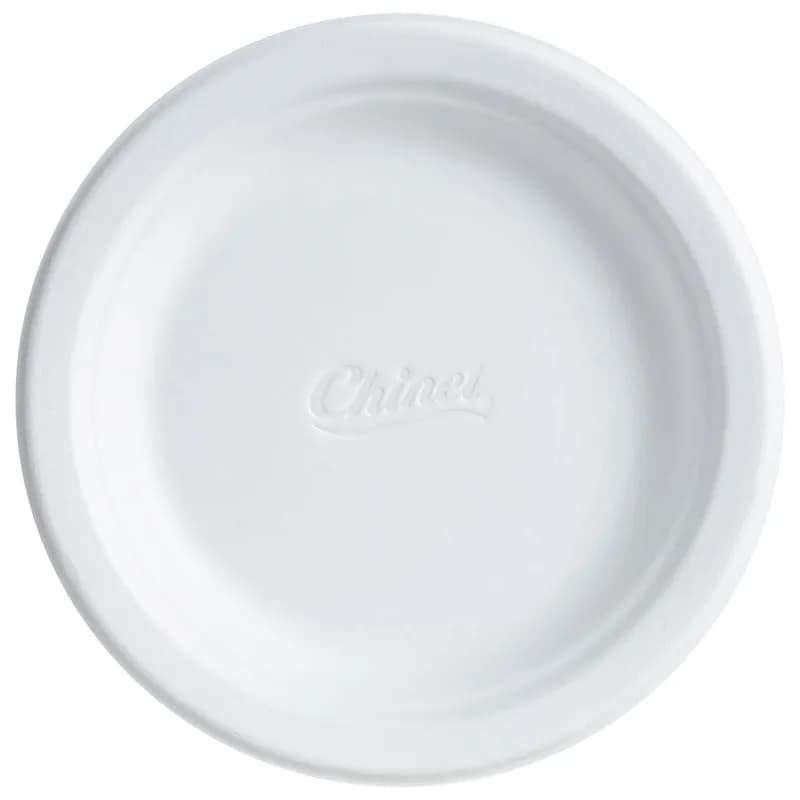The Chinet Brand® Plate 6 IN Molded Fiber White Round 1000/Case