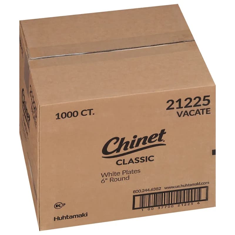 The Chinet Brand® Plate 6 IN Molded Fiber White Round 1000/Case