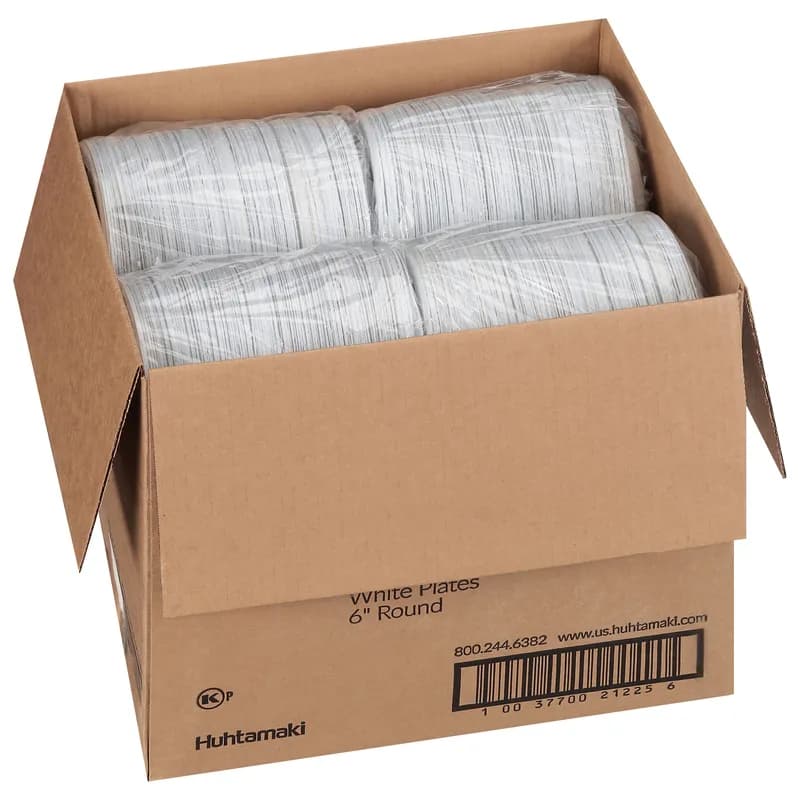 The Chinet Brand® Plate 6 IN Molded Fiber White Round 1000/Case