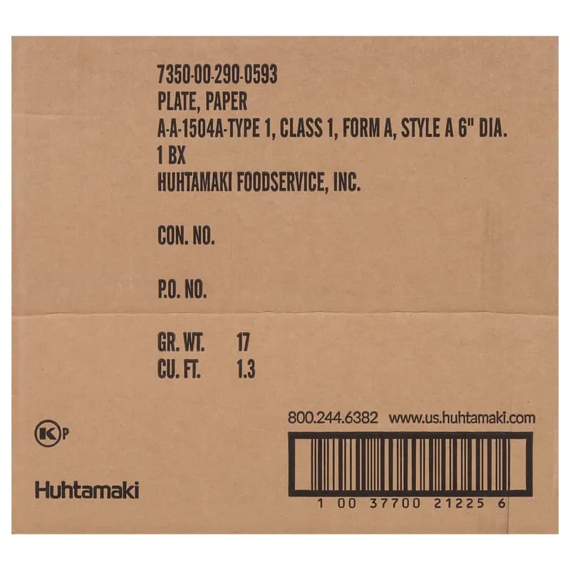 The Chinet Brand® Plate 6 IN Molded Fiber White Round 1000/Case