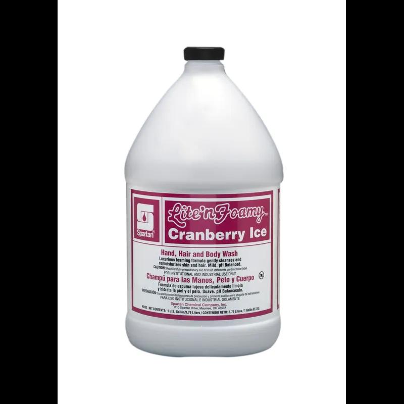Lite'n Foamy® Cranberry Ice® Hair & Body Wash Ready-to-Use (RTU) Liquid 1 GAL Tangy-Cranberry Red Refill 4/Case