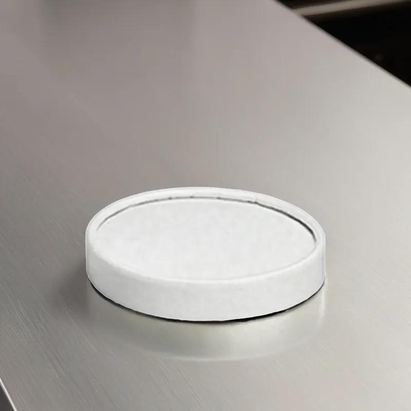 Lid Flat Poly-Coated Paper For Container Vented 500/Case