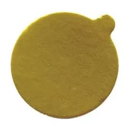 Cake Board 3.13 IN Corrugated Paperboard Gold With Tab Single Portion 400/Case