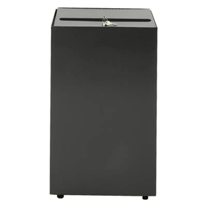 Confidential Waste Container 15X15X28 IN 28 GAL Charcoal Metal 1/Each