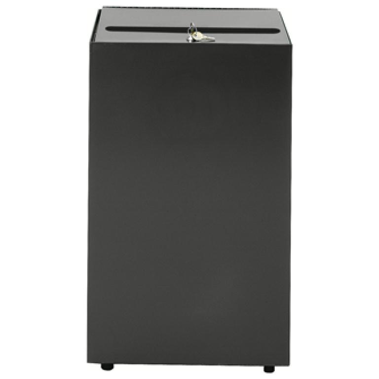 Confidential Waste Container 15X15X28 IN 28 GAL Charcoal Metal 1/Each