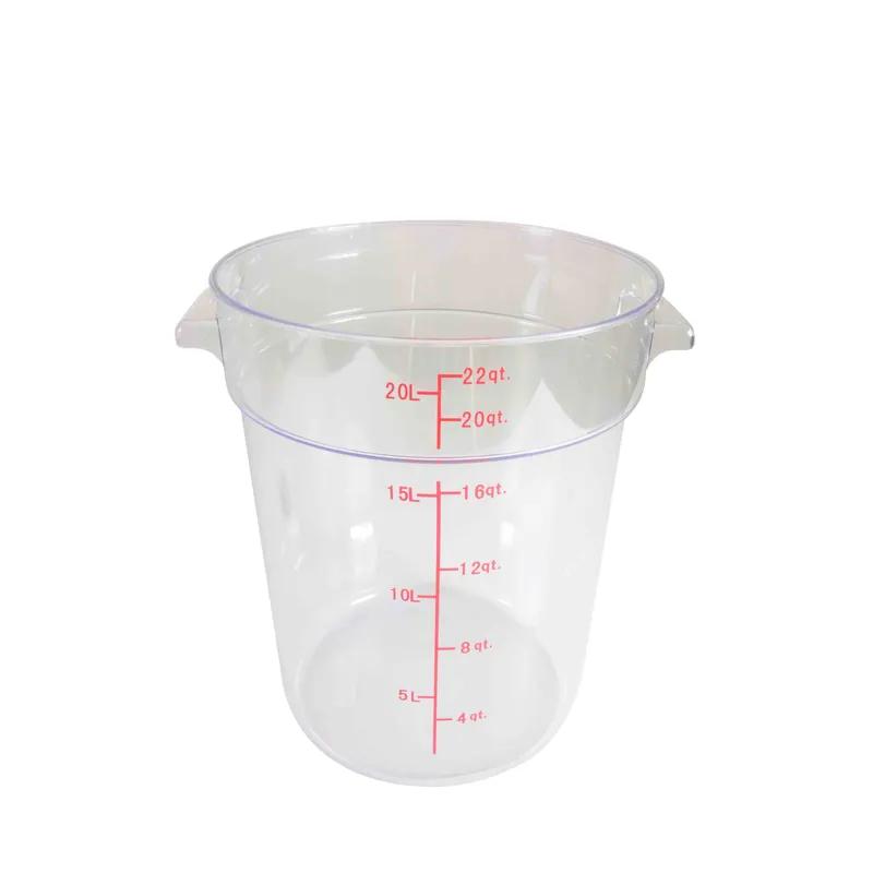 Food Storage Container 12.4X12.4X14.88 IN 22 QT Round PC 1/Each